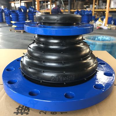 Tee Bellow Epdm Rubber Expansion Joint / Double Sphere Rubber Expansion Joint Untuk Media Air