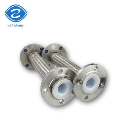 304 Stainless Steel Metal Braided Garden Hose Corrugated Pipe Flange Joint Fleksibel Untuk Air