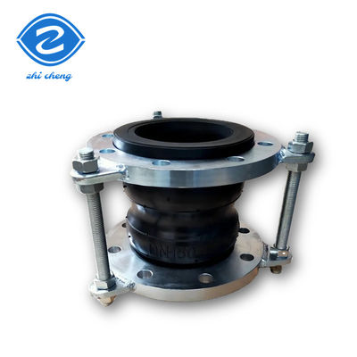 Twin Sphere Rubber Expansion Joint For Water Media Limit Tie Rods Pressure Booster Rings