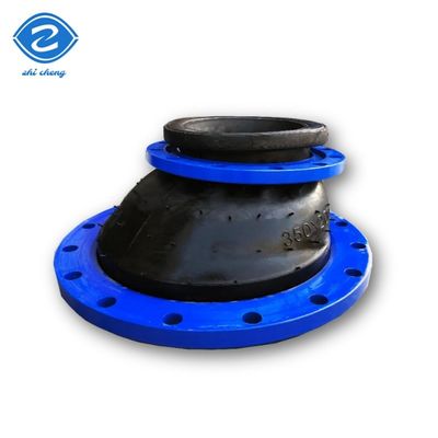 EPDM eksentrik Reduktor sendi ekspansi karet DN200-DN350 desain horizontal bawah PTFE-dilapisi eksentrik Reduktor untuk pipa kimia