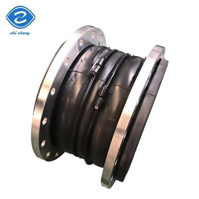 SS304 Flange Double Sphere Rubber Expansion Joint dengan kisaran DN25-DN2000 untuk koneksi pipa fleksibel