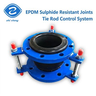 EPDM Flexible Restrictive Tie Rubber Expansion Joint dengan PN10 Flange Resistant Sulphide