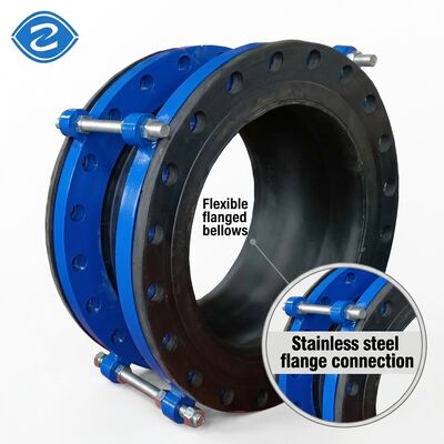 Full End-Deduh Flanged Karet Bellows Atap Fleksibel Epdm Single Sphere